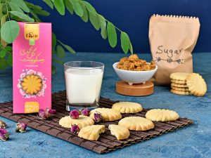 بیسکویت سالم با طعم گل محمدی | روزی پاک کوچک